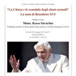 Locandina conferenza Mons. Savarino su crisi della Chiesa