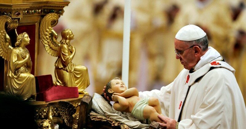 Papa Francesco e il Bambino Gesù