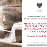 Meditazione spirituale in preparazione alla Settimana Santa e alla Santa Pasqua - locandina