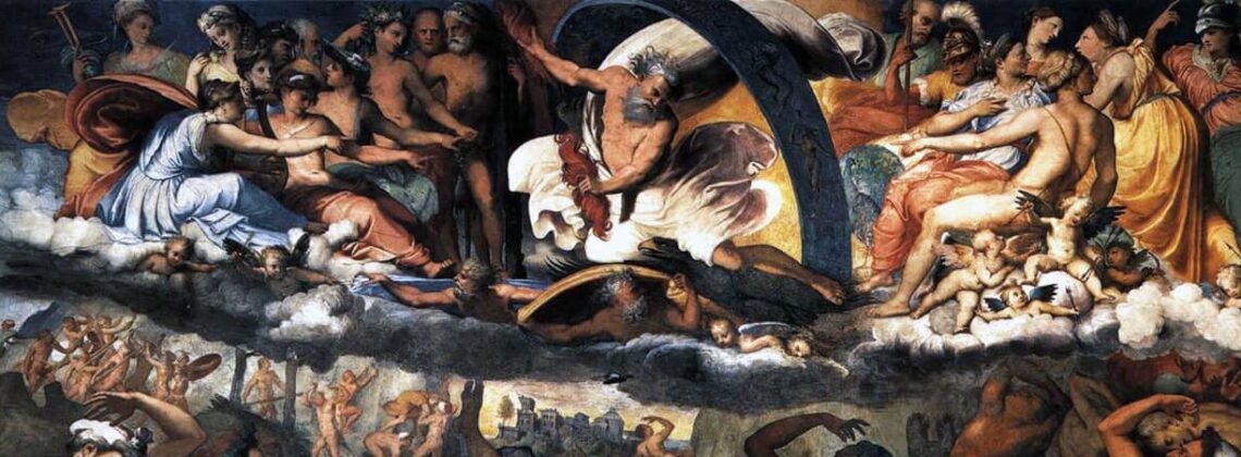 Zeus fulmina i Titani